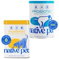Native Pet Organic Pumpkin Fiber & Diarrhea Relief, 8-oz + Vet-Formulated Probiotics & Prebiotic Dog Supplement, 8.2-oz canister