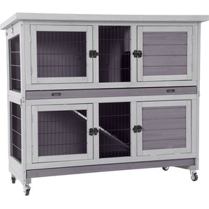 Out of Stock - AIVITUVIN AIR06-A Small Pet Indoor/Outdoor Hutch, Gray ...