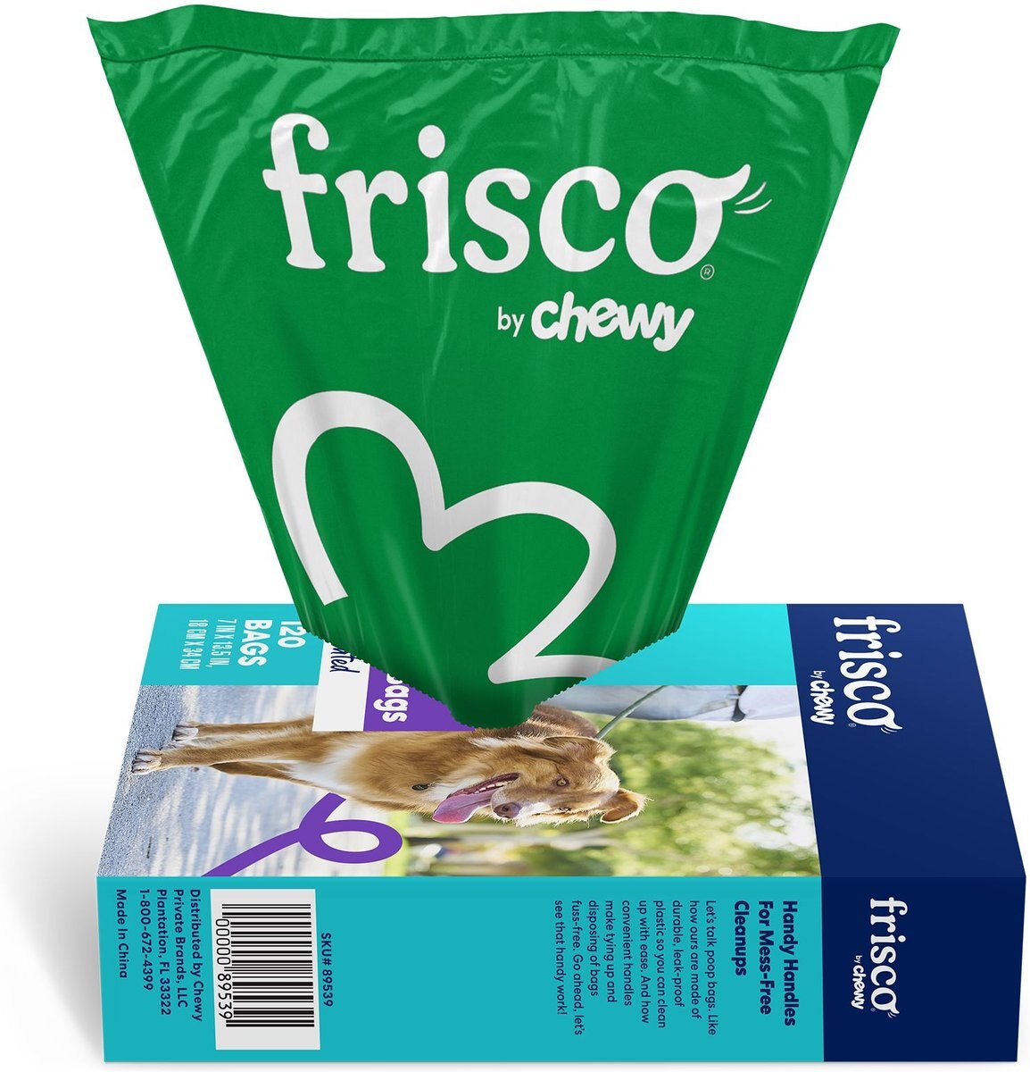 FRISCO Handle Dog Poop Bags, 120 count, Unscented, 120 count