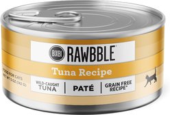 BIXBI Rawbble Tuna Pate Wet Food for Cats, 5-oz can, case of 24