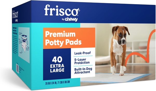 Frisco Extra Large Dog Training & Potty Pads, 28 x 34-in, Unscented, 40 count slide 1 of 9