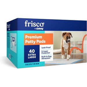 Frisco Extra Large Dog Training & Potty Pads, 28 x 34-in, Unscented, 40 count