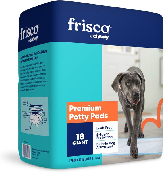 Frisco Giant Dog Training & Potty Pads, 27.5 x 44-in, Unscented, 18 count slide 1 of 9