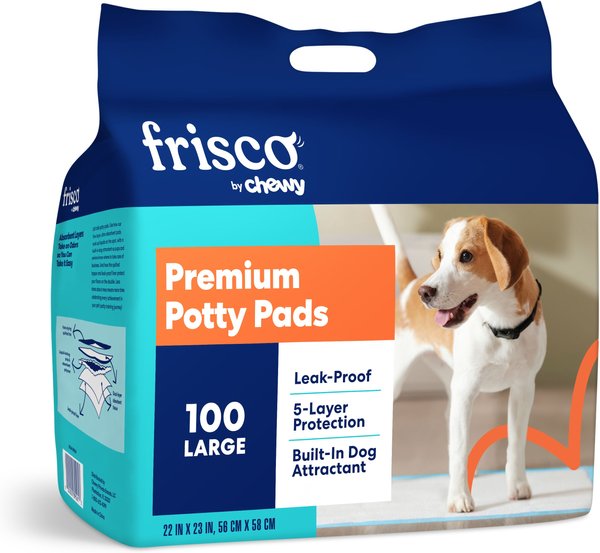 FRISCO Large Premium Dog Training Potty Pads 22 x 23 in Unscented 100 count Chewy