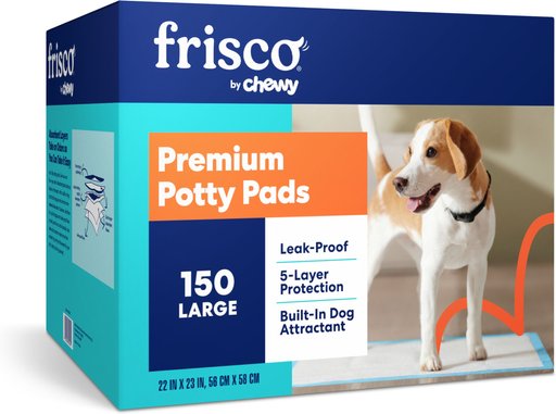 Frisco Dog Training & Potty Pads, 22 x 23-in, Unscented, 150 count