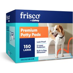 Frisco Dog Training & Potty Pads, 22 x 23-in, Unscented, 150 count