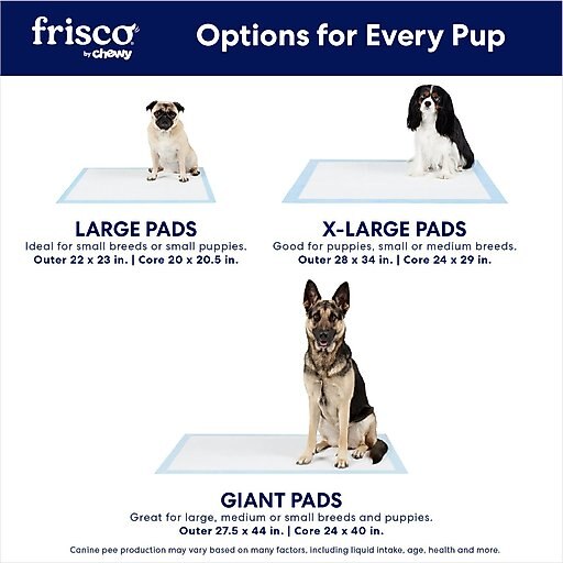 Frisco Dog Training & Potty Pads, 22 x 23-in, Unscented, 150 count