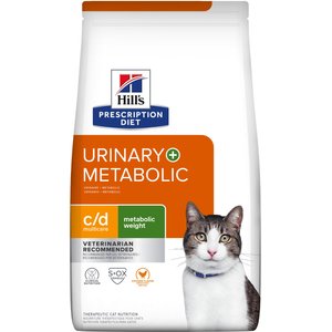 Hill's Prescription Diet c/d Multicare + Metabolic Chicken Flavor Dry Cat Food, 6.35-lb bag