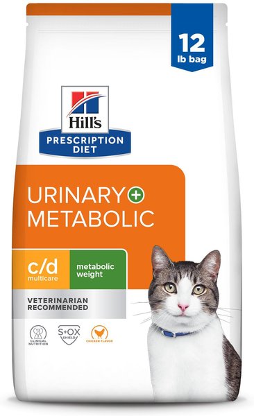 HILL S PRESCRIPTION DIET c d Multicare Metabolic Chicken Flavor Dry Cat Food 12 lb bag Chewy