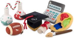 P.L.A.Y. Pet Lifestyle and You Back To School Set Plush Squeaky Dog Toy, 5 count