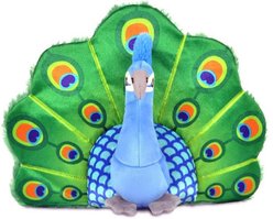 P.L.A.Y. Pet Lifestyle and You Fetching Flock Collection Percy The Peacock Plush Squeaky Dog Toy