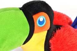 P.L.A.Y. Pet Lifestyle and You Fetching Flock Collection Tito The Toucan Plush Squeaky Dog Toy slide 2 of 5