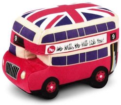 P.L.A.Y. Pet Lifestyle and You Canine Commute Collection Licketysplit Bus Plush Squeaky Dog Toy