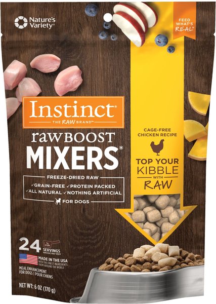 Instinct Raw Boost Mixers Chicken Recipe Grain-Free Freeze-Dried Dog Food Topper, 6-oz bag slide 1 of 11