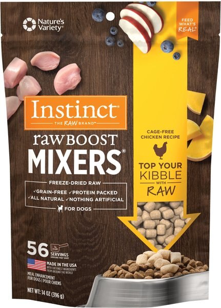 Instinct Raw Boost Mixers Chicken Recipe Grain-Free Freeze-Dried Dog Food Topper, 14-oz bag slide 1 of 11