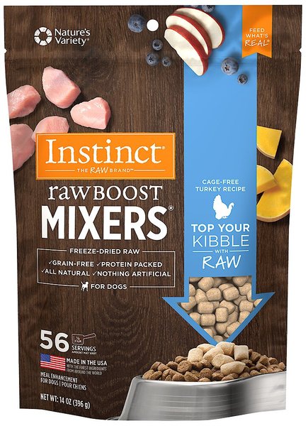 Instinct by Nature's Variety Raw Boost Mixers Turkey Recipe Freeze-Dried Dog Food Topper, 14-oz bag slide 1 of 7