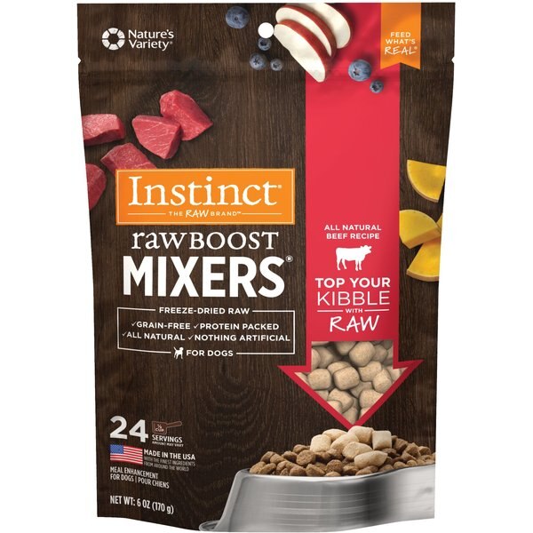 INSTINCT Raw Boost Mixers Beef Recipe GrainFree FreezeDried Dog Food