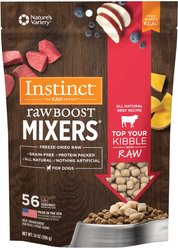 Instinct Raw Boost Mixers Beef Recipe Grain-Free Freeze-Dried Dog Food Topper, 14-oz bag