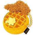 P.L.A.Y. Pet Lifestyle and You Barking Brunch Chicken And Woffles Plush Squeaky Dog Toy, 3 count