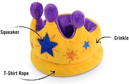 Show full view: P.L.A.Y. Pet Lifestyle and You Party Time Collection Canine Crown Plush Squeaky Dog Toy slide 5 of 7