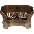 Neater Pets Neater Feeder Deluxe Elevated & Mess-Proof Dog Bowls, Bronze, 3.5-cup & 5-cup
