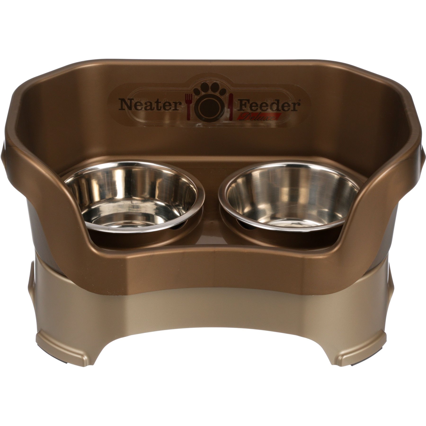 2 Pack Elevated Dog Bowls Raised Dog Bowls with 4 Stainless Steel