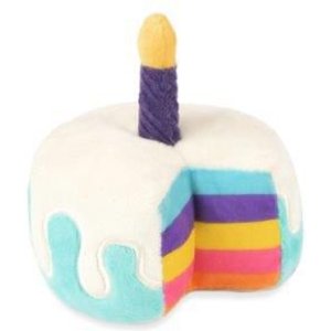 P.L.A.Y. Pet Lifestyle and You Party Time Mini Cake Plush Squeaky Dog Toy, X-Small