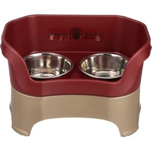 Leashboss Dog Bowl Slow Feeder for Raised Pet Feeders - Maze Food Bowl  Compatible with Elevated Diners for Neater Pet Eating (4 Cups - 8.9-9.25  Inch Feeder Holes, Gray) 2 Cup - 7.5-8 Inch Feeder Holes Gray