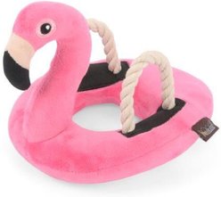 P.L.A.Y. Pet Lifestyle and You Tropical Paradise Collection Flamingo Float Plush Squeaky Dog Toy
