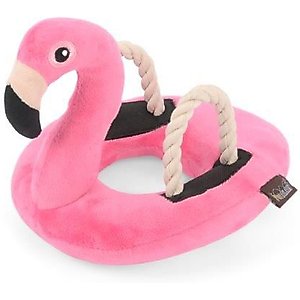 P.L.A.Y. Pet Lifestyle and You Tropical Paradise Collection Flamingo Float Plush Squeaky Dog Toy