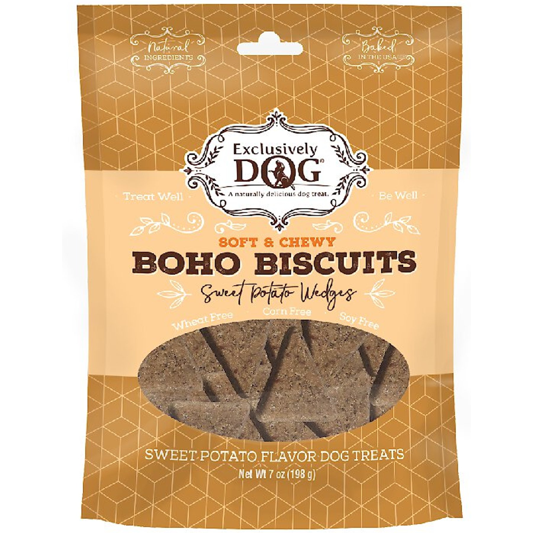Exclusively Dog Boho Biscuits Sweet Potato Flavor Soft & Chewy Dog Treats