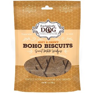 Exclusively Dog Boho Biscuits Sweet Potato Flavor Soft & Chewy Dog Treats, 7-oz bag