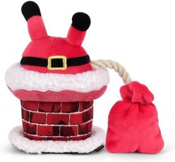 P.L.A.Y. Pet Lifestyle and You Merry Woofmas Collection Clumsy Claus Plush Squeaky Dog Toy
