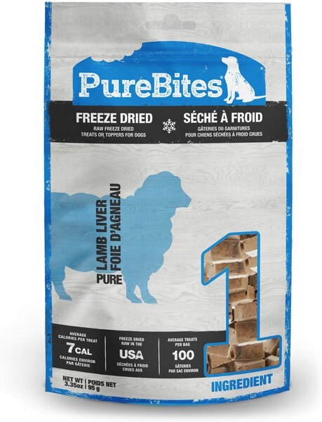 PureBites Lamb Freeze-Dried Raw Dog Treats, 3.35-oz bag slide 1 of 11