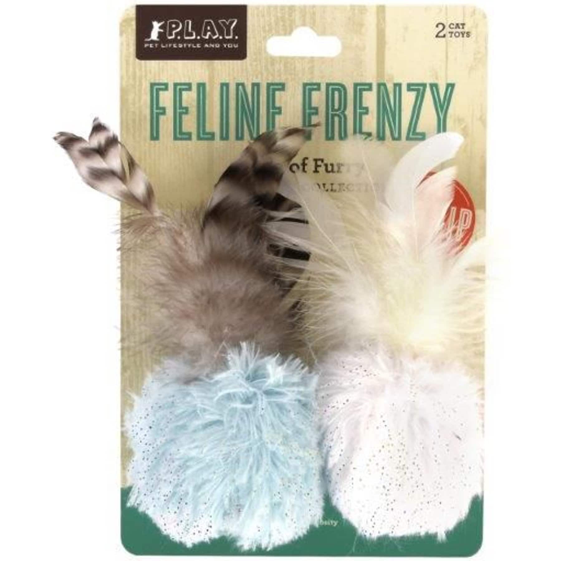 P.L.A.Y. Pet Lifestyle and You P.L.A.Y. Pet Lifestyle and You Feline Frenzy Balls of Fury Plush Squeaky Cat Toy