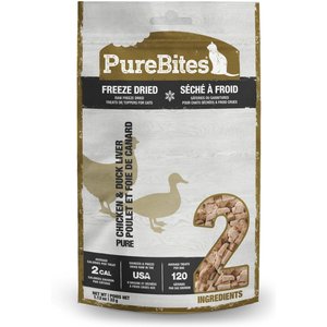 PureBites Chicken Breast & Duck Freeze-Dried Raw Cat Treats, 1.12-oz bag