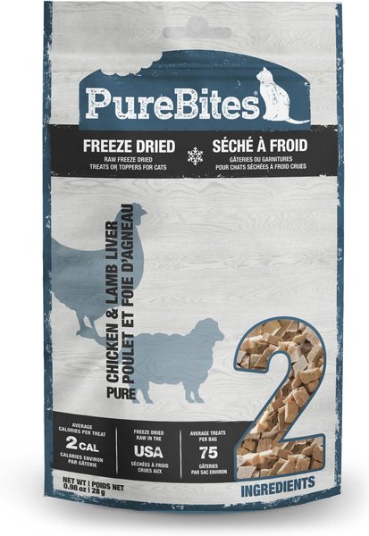 PureBites Chicken Breast & Lamb Freeze-Dried Raw Cat Treats, 0.98-oz bag slide 1 of 9