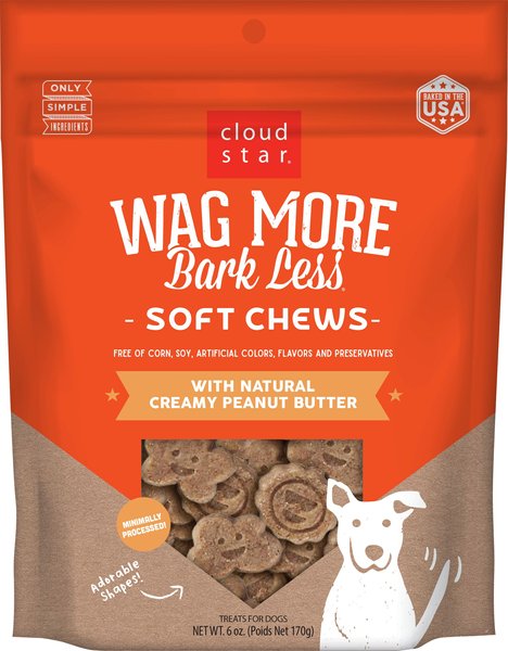 CLOUD STAR Wag More Bark Less Soft Chewy with Creamy Peanut