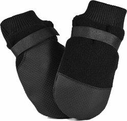 Muttluks Hott Doggers Dog Boot, 4 Boots, Black, X-Itty Bitty slide 1 of 8