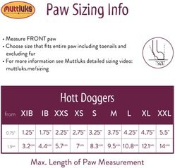 Muttluks Hott Doggers Dog Boot, 4 Boots, Black, Small slide 2 of 7