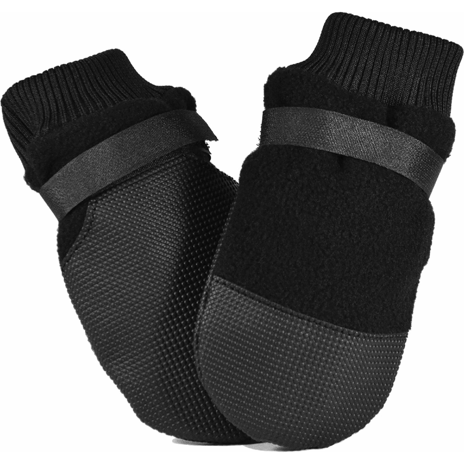 Muttluks Hott Doggers Dog Boot, 4 Boots, Black, Large