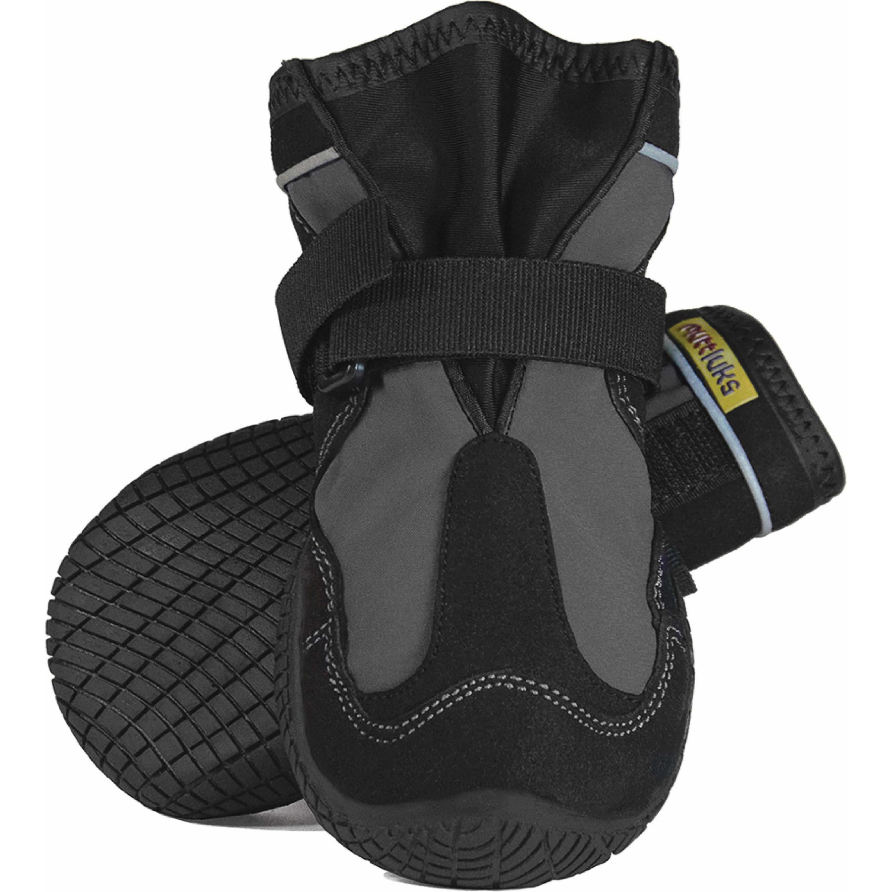 Muttluks Snow Mushers Winter Dog Boot, 2 Boots, Grey, 7