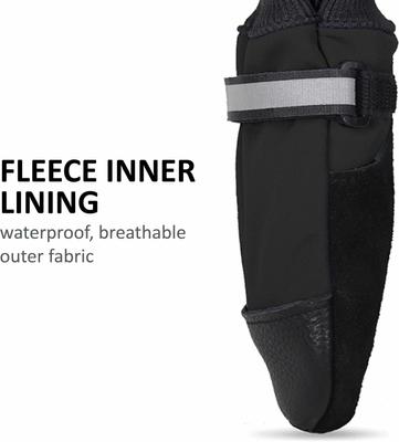 Show full view: Muttluks Deluxe Winter Dog Boots with Waterproof Fabric, 4 Boots, Black, X-Small slide 6 of 11