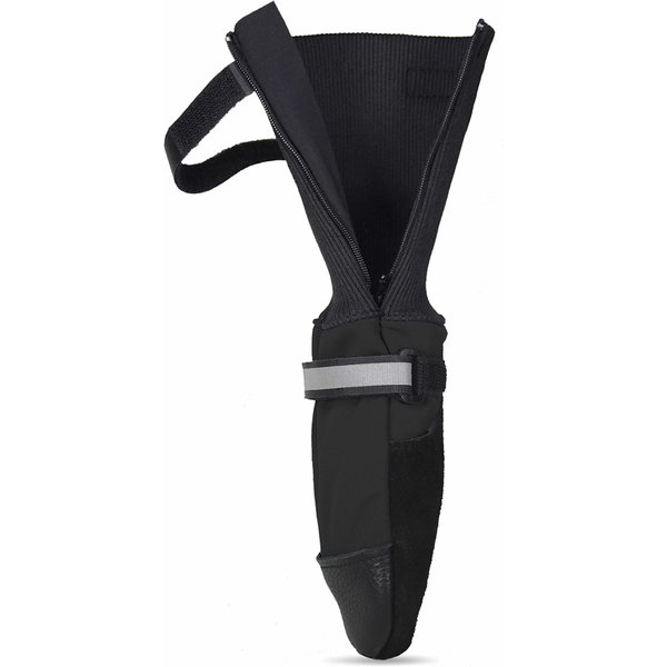 MUTTLUKS Deluxe Winter Dog Boots with Waterproof Fabric, 4 Boots, Black