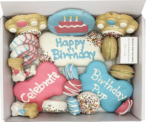 Show full view: Bonne et Filou Human-Grade Happy Birthday Dog Treats Gift Box, 20 count slide 3 of 9