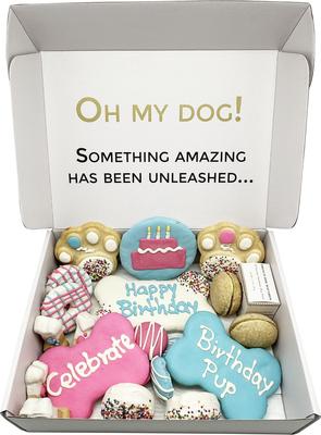Show full view: Bonne et Filou Human-Grade Happy Birthday Dog Treats Gift Box, 20 count slide 4 of 9