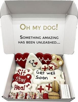 Show full view: Bonne et Filou Human-Grade Get Well Soon Dog Treats Gift Box, 21 count slide 4 of 9