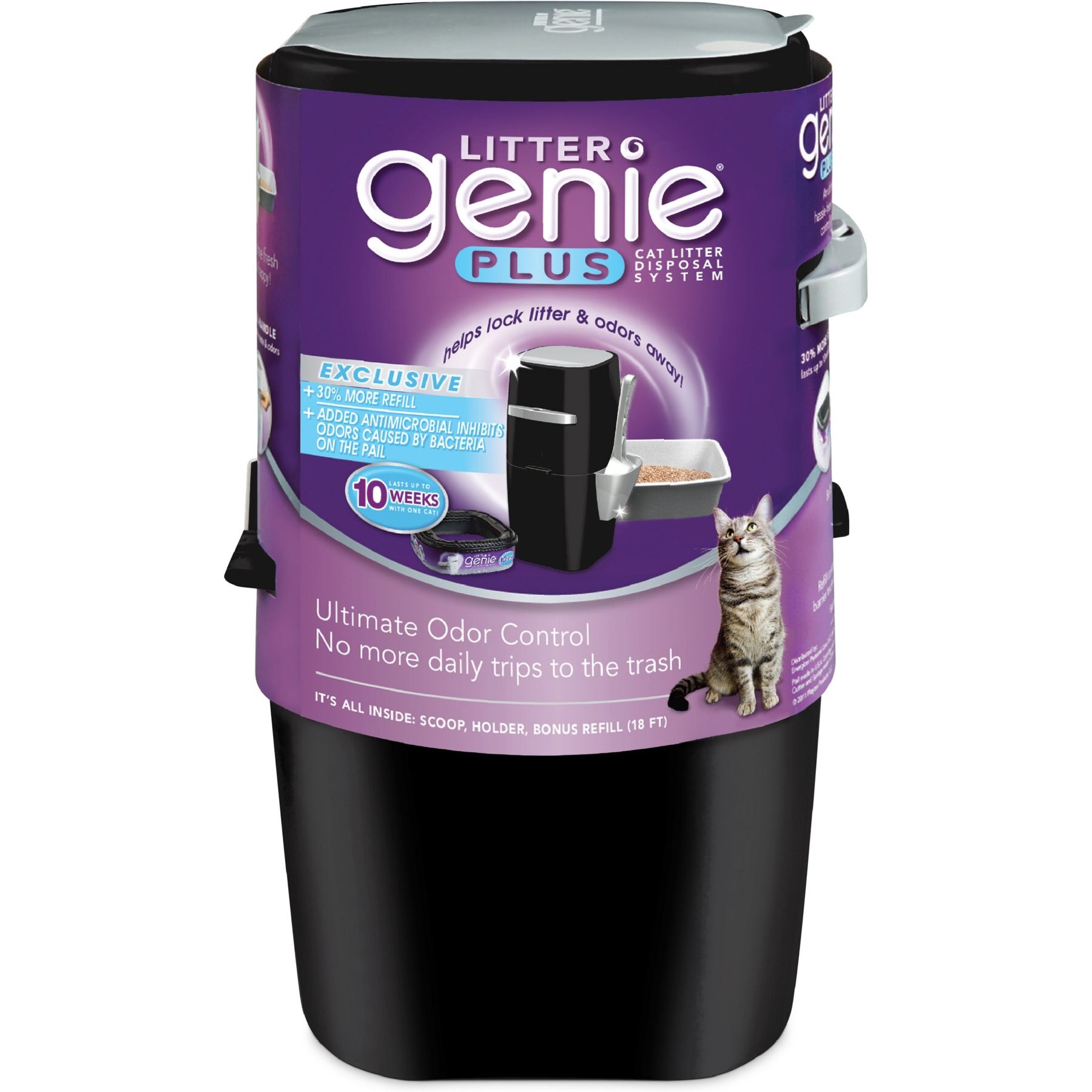 LITTER GENIE Plus Cat Litter Disposal System Silver Chewy