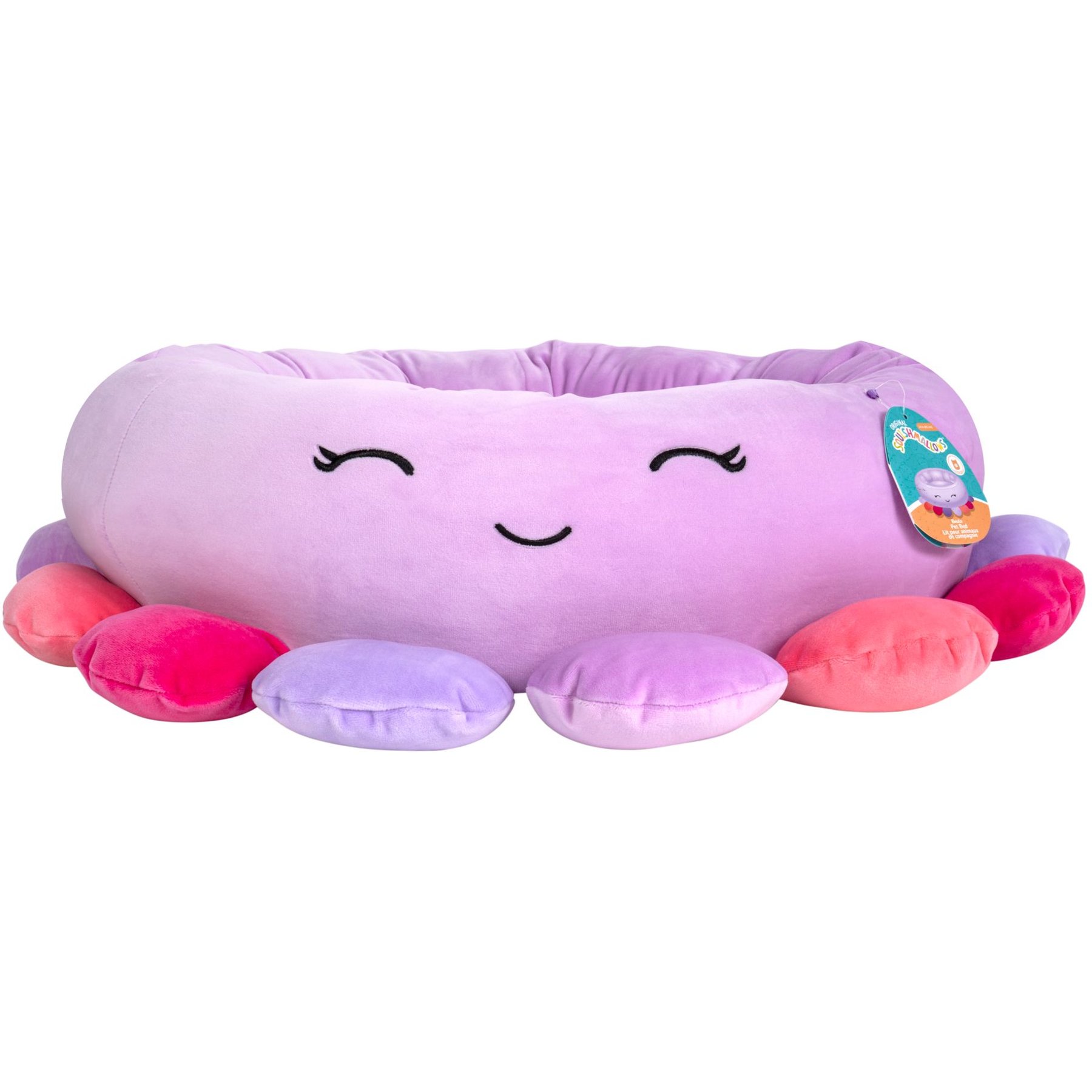 Squishmallows JPT Beula The Octopus Cat & Dog Bed, Purple