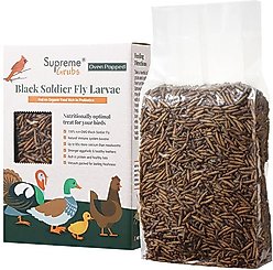 Supreme Grubs Black Soldier Fly Larvae Poultry Treats, 1-lb bag
